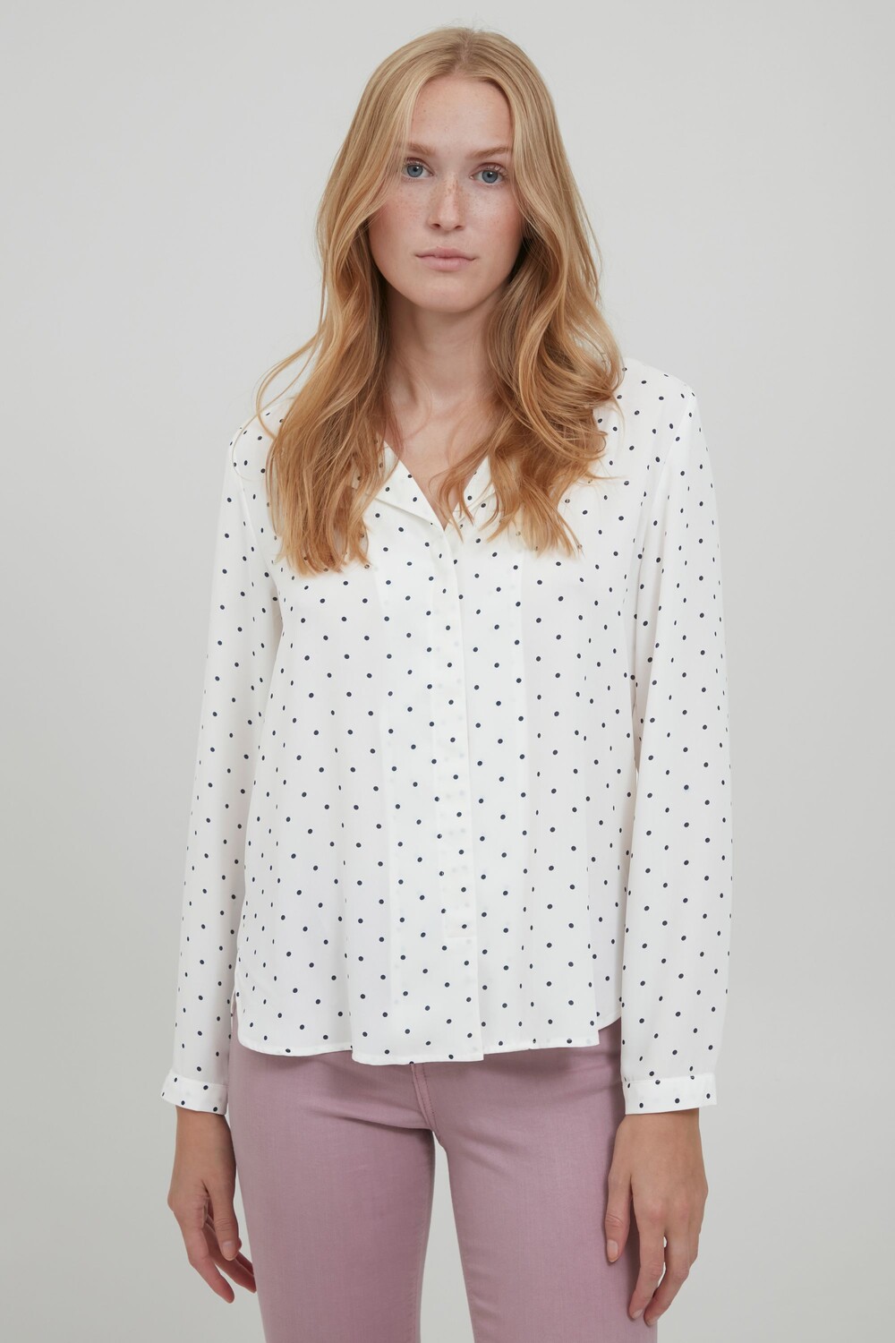 

Блуза b.young Langarm BYHIALICE AOP SHIRT 20807486, белый