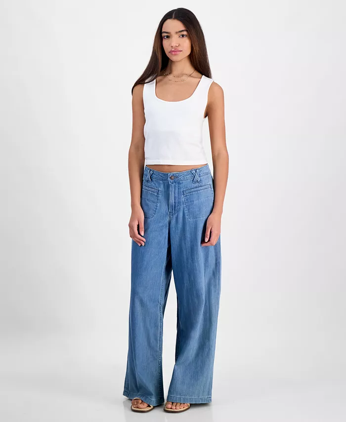 

Женские широкие брюки-палаццо Palazzo Jeans Lucky Brand, синий