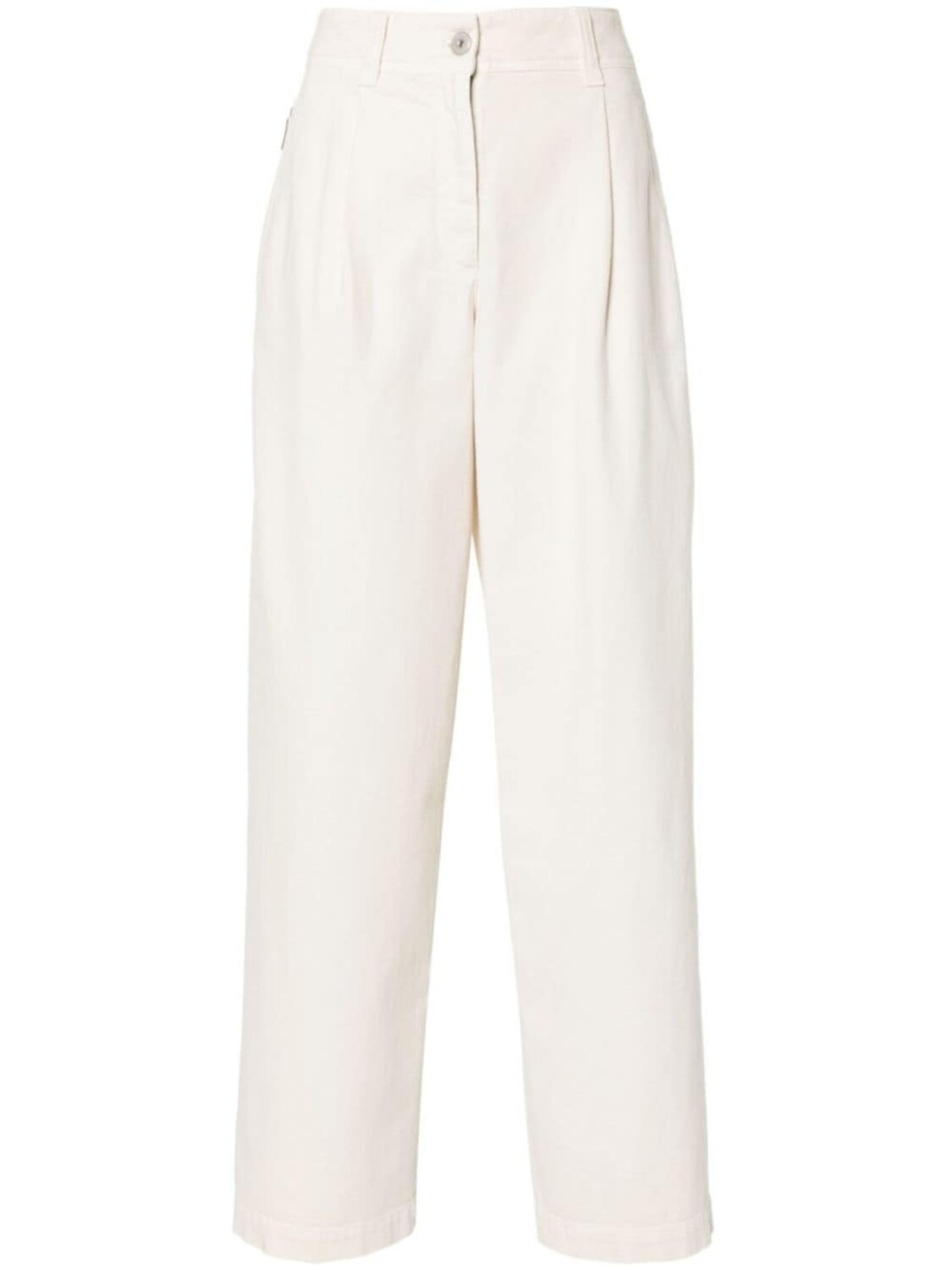 

Brunello Cucinelli джинсы Baggy со складками, белый