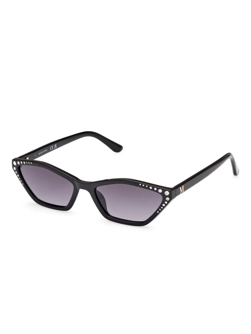 

Солнцезащитные очки «кошачий глаз» GUESS EYEWEAR, черный