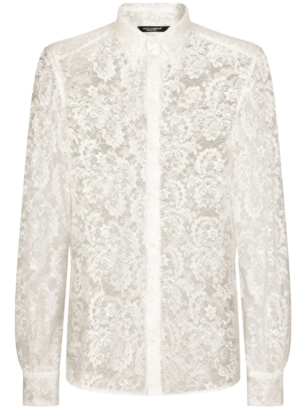 

Кружевная рубашка DOLCE & GABBANA, белый