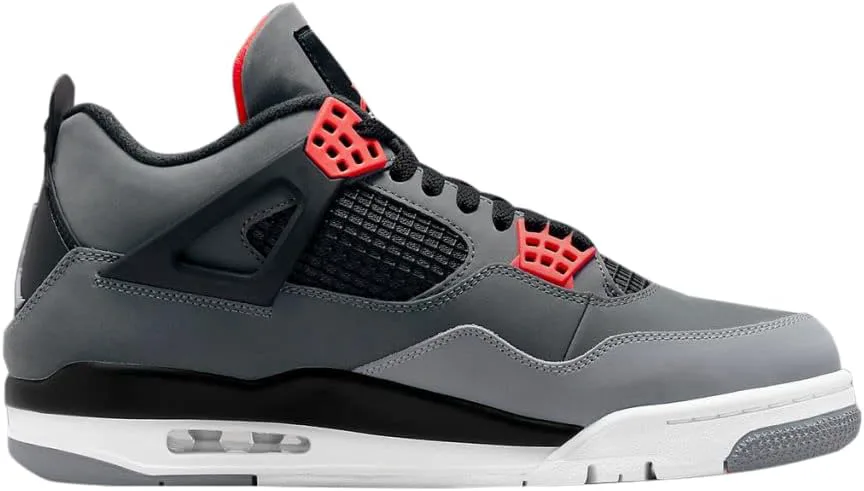 Мужские кроссовки Nike Jordan 4 Retro, размер, темно-серый/красный/черный — фото 2