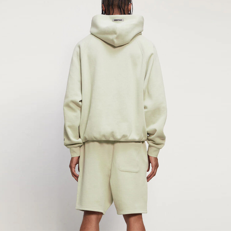 Толстовка с аппликацией логотипом Fear Of God Essentials, серо-зеленая — фото 4
