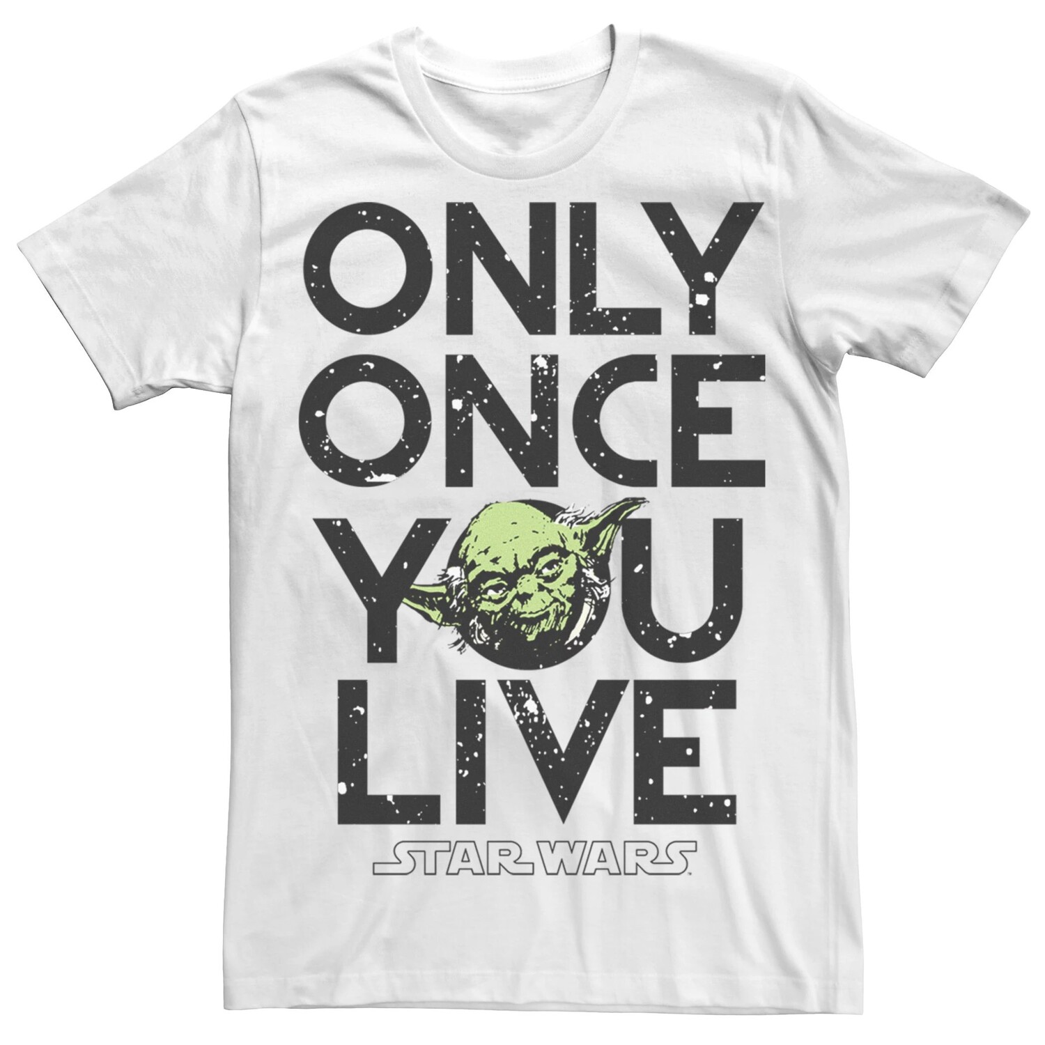 

Мужская футболка Star Wars Yoda Only Once You Live