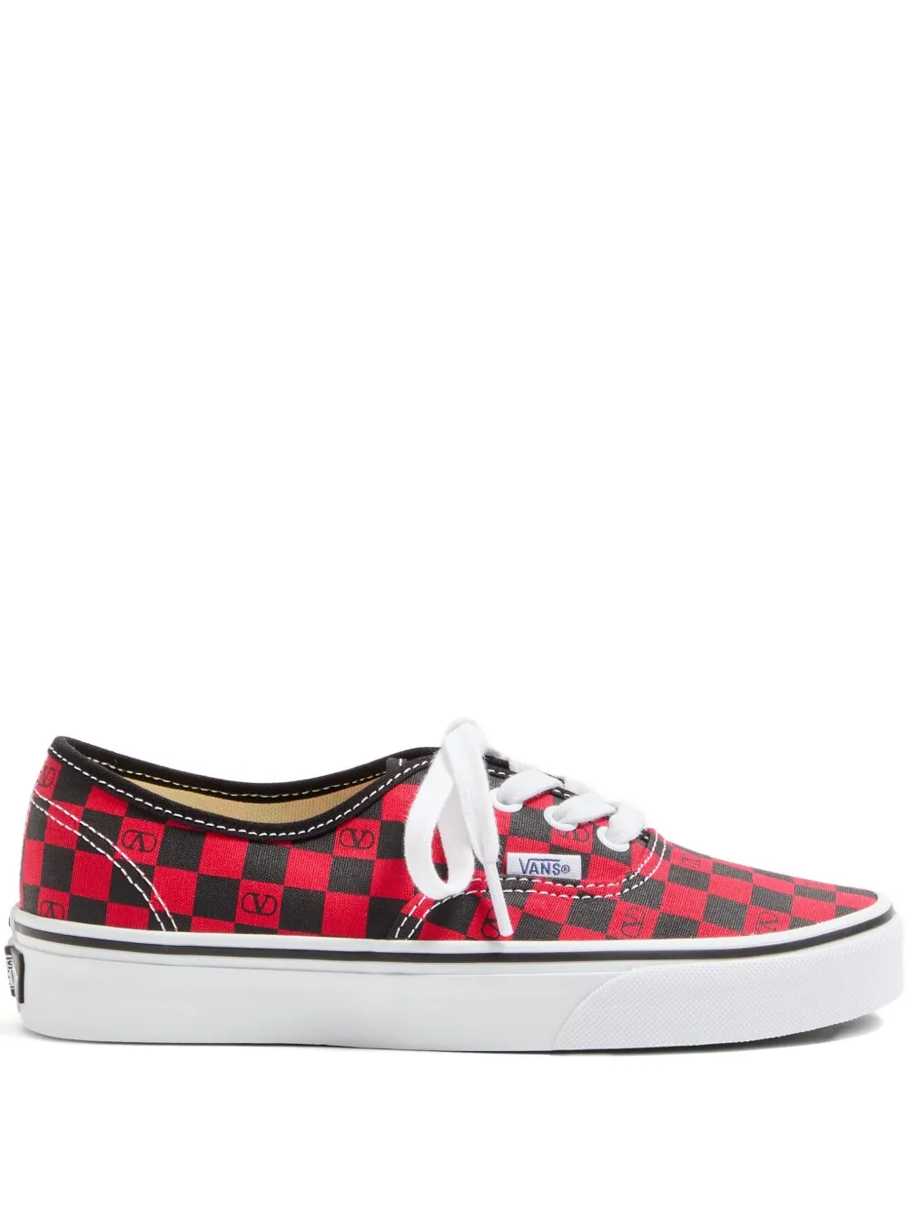 Кеды в клетку с логотипом VLogo Signature из коллаборации с Vans VALENTINO GARAVANI, красный