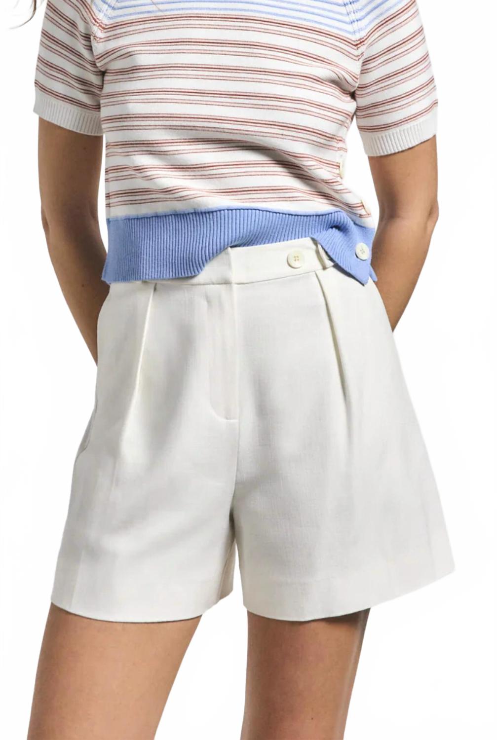 

Женские шорты Boswell с регулируемой талией в цвете Blanc De Blanc Derek Lam 10 Crosby, Blanc De Blanc