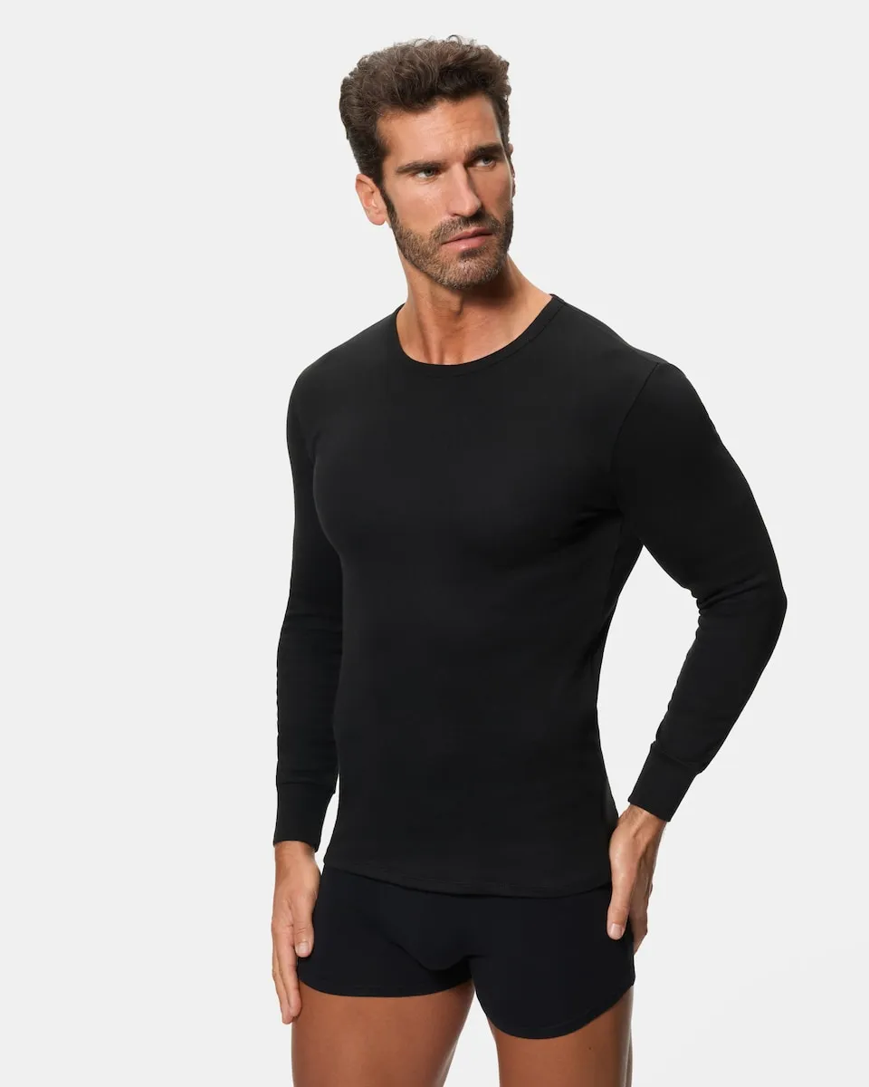 

Мужская термобельевая футболка белого цвета с длинным рукавом Abanderado