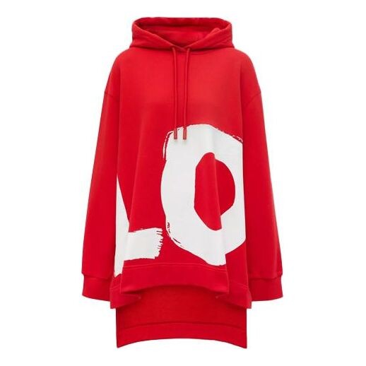 

Свитер love printing loose hoodie red Burberry, красный