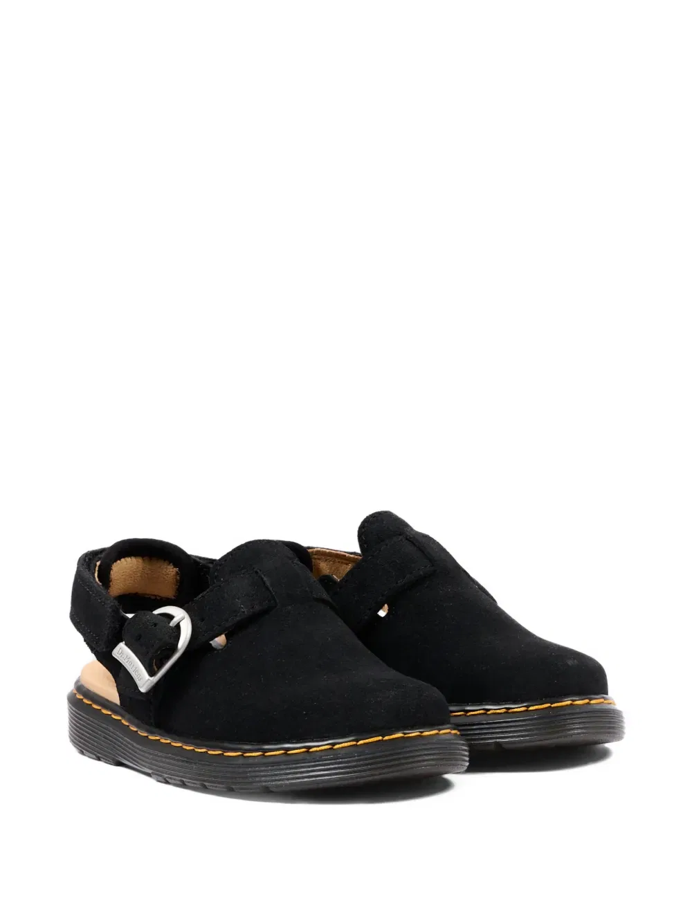 Кожаные мюли Jorgie с пряжкой Dr. Martens Kids, черный