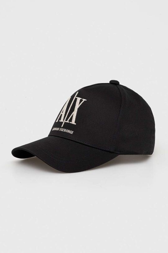

Хлопковая бейсболка Armani Exchange, черный