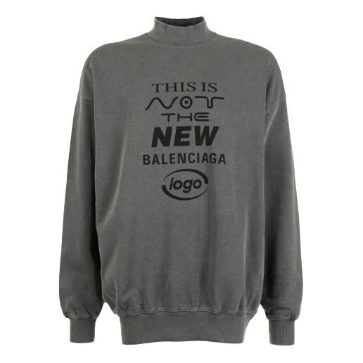 

Свитер 'this is not the new logo' sweater 'dark grey' Balenciaga, серый