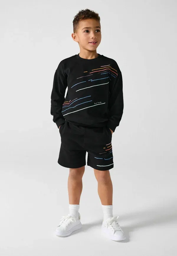 Спортивные штаны Regular fit с вышитыми полосками Paul Smith Junior, черный