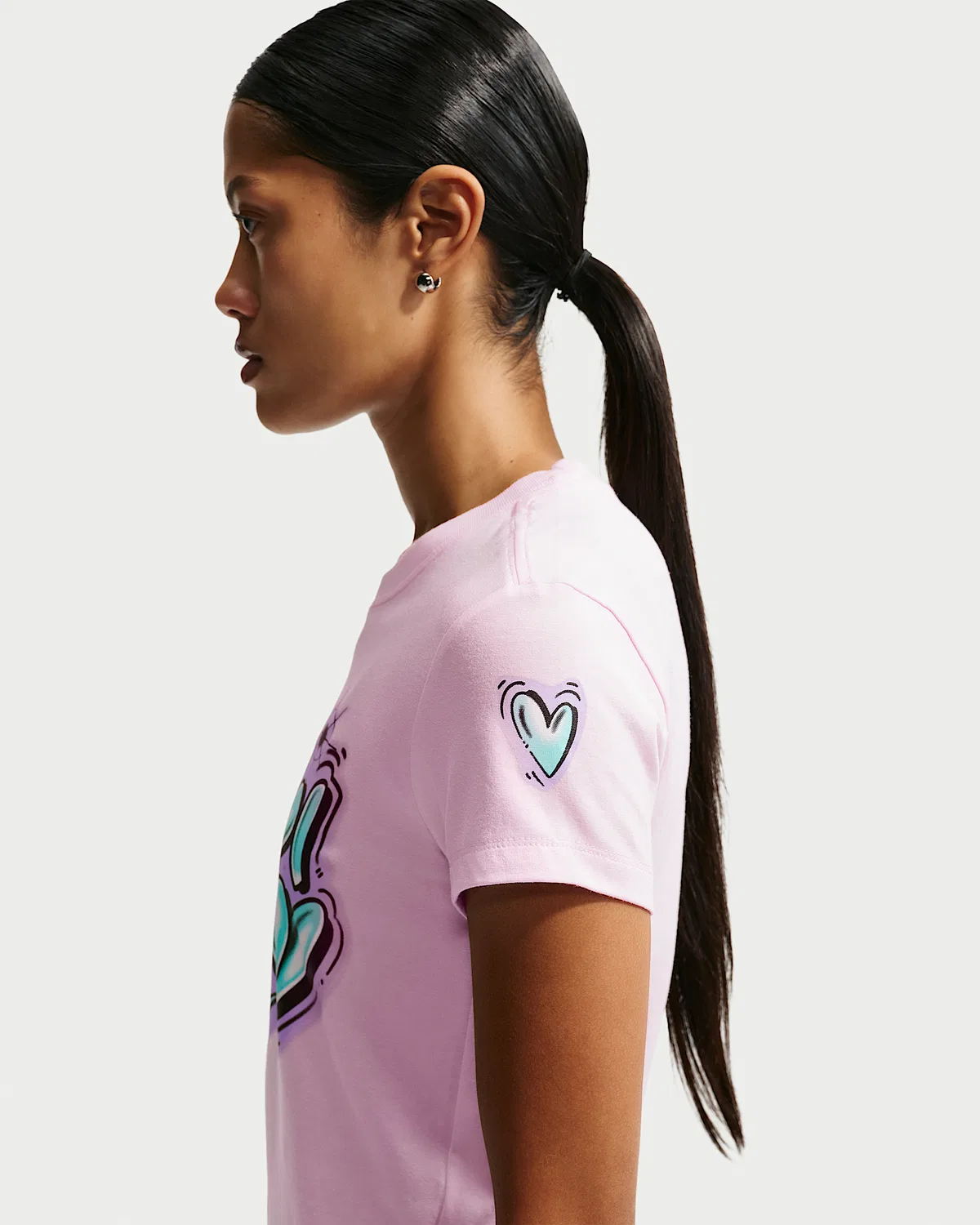 Женская укороченная футболка Nike Sportswear Chill Knit Slim, Pink Foam — фото 2
