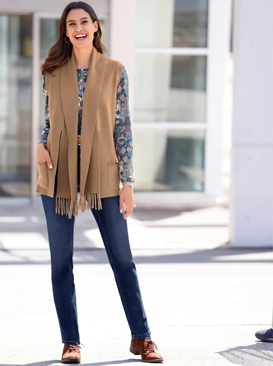 

Вдохновение вязаный жилет Inspirationen, цвет Camel