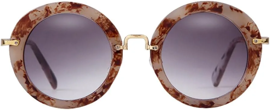 

Ретро круглые очки для женщин с градиентными линзами, модные солнцезащитные очки с HD-линзами и защитой от УФ-излучения UV400 для летнего сезона MTZJH, C1