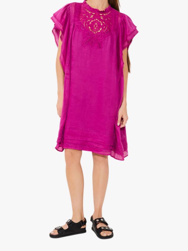 

Clody платье-мини из льняной смеси с многослойным дизайном SUNCOO, Purple