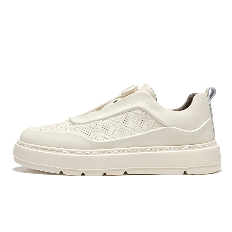 

Кроссовки для скейтбординга мужские low top белые из спилка Cow Montagut, экрю