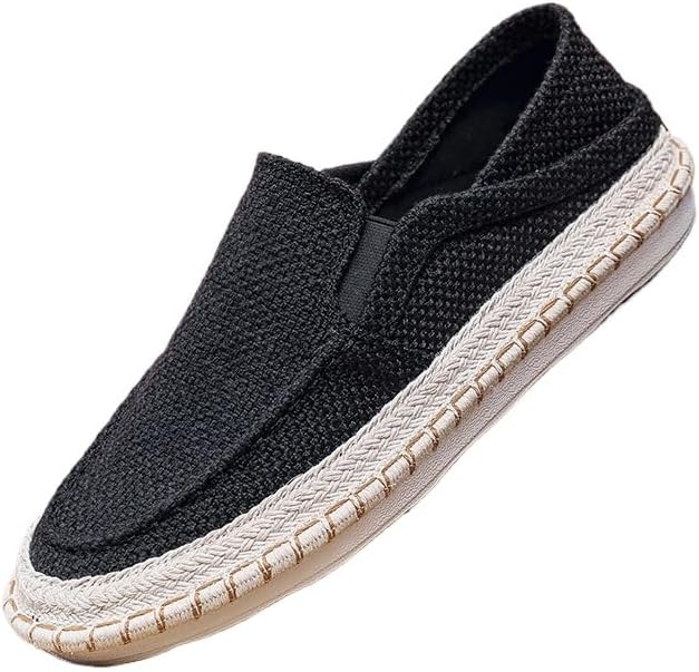 

Мужские слипоны, повседневные дышащие лодочные кроссовки с поддержкой свода стопы, легкие сетчатые мокасины для пляжа, вождения и ходьбы Hhhchpm, черный