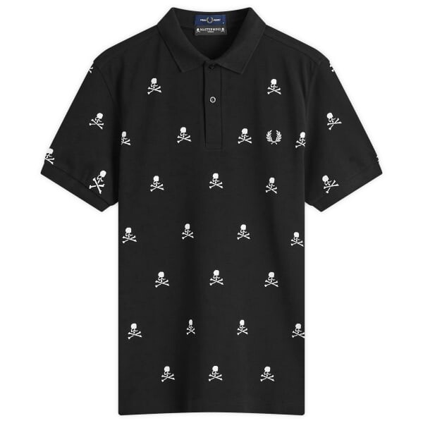 

Футболка-Поло с черепом X mastermind Fred Perry, черный