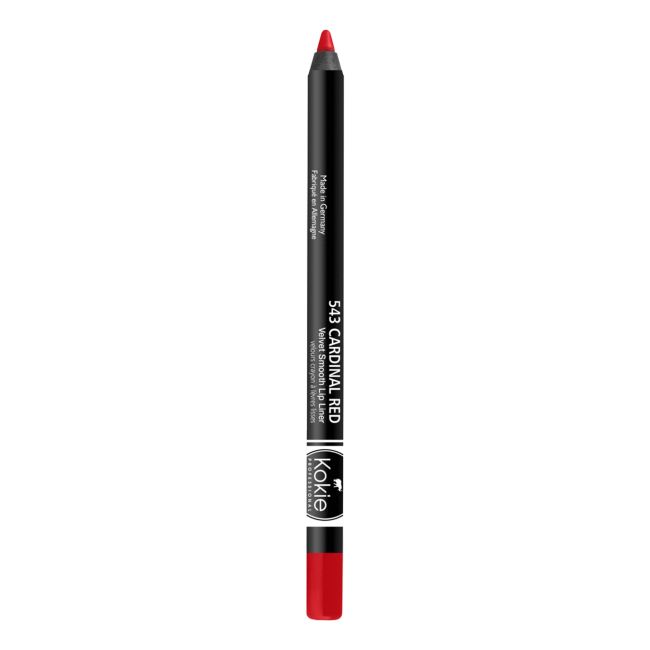 

Бархатистый гладкий карандаш для губ Kokie, цвет cardinal red, 1,2 гр