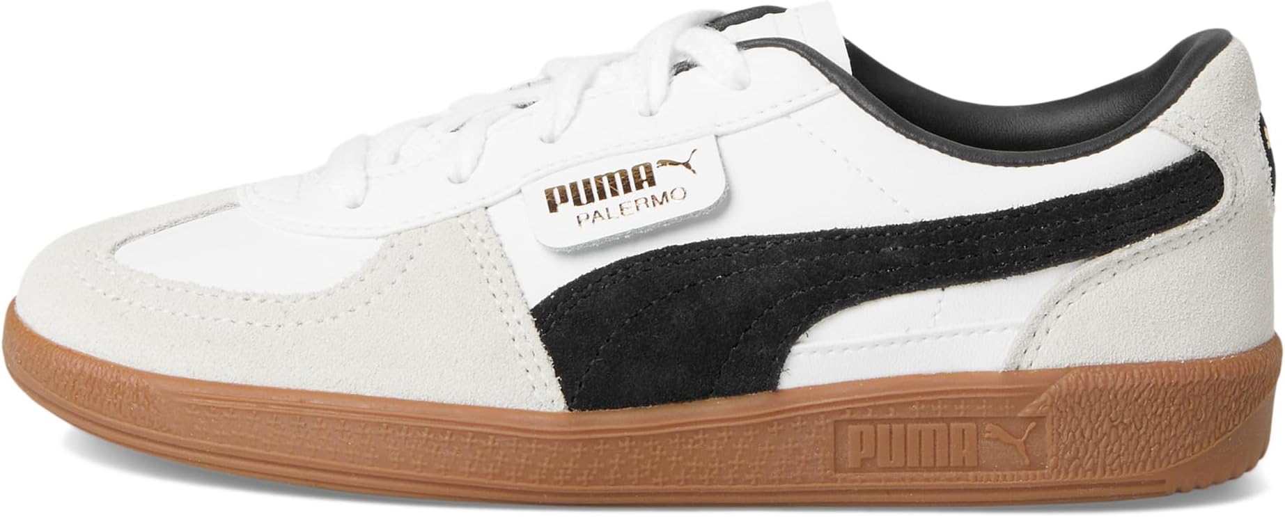 Кроссовки PUMA Kids Palermo, цвет PUMA White/Vapor Gray/Gum — фото 4