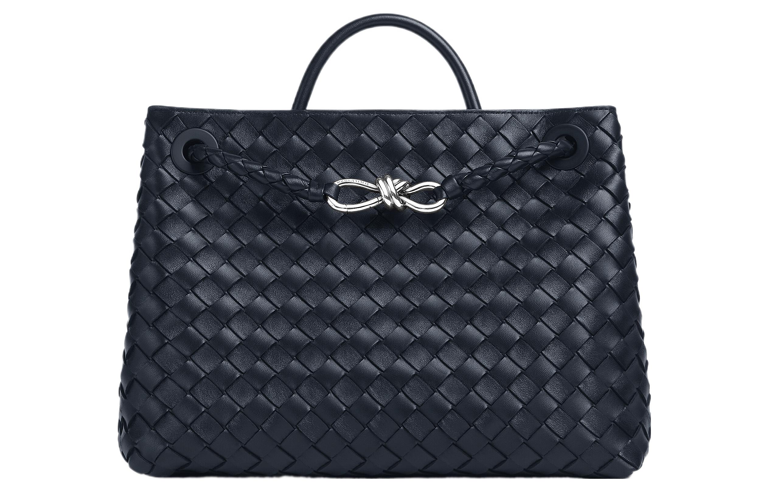

Bottega Veneta Сумка из овчины серии Andiamo, через плечо, женская, среднего размера, цвет "космический синий"