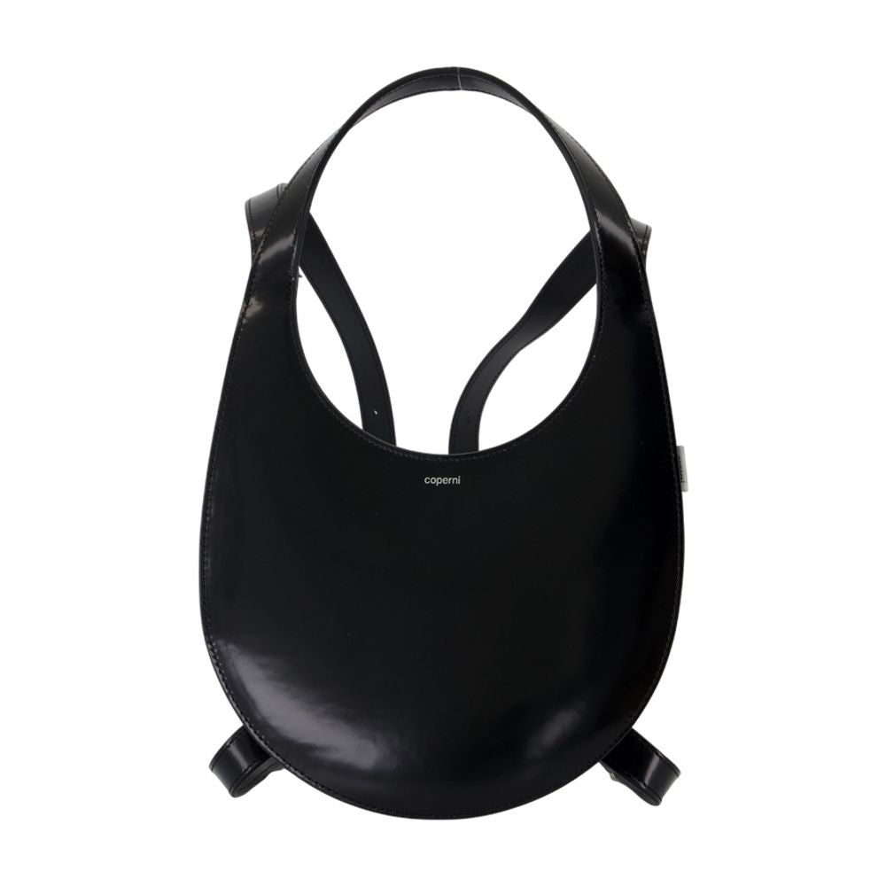 

Черная кожаная сумка Swipe Backpack Coperni