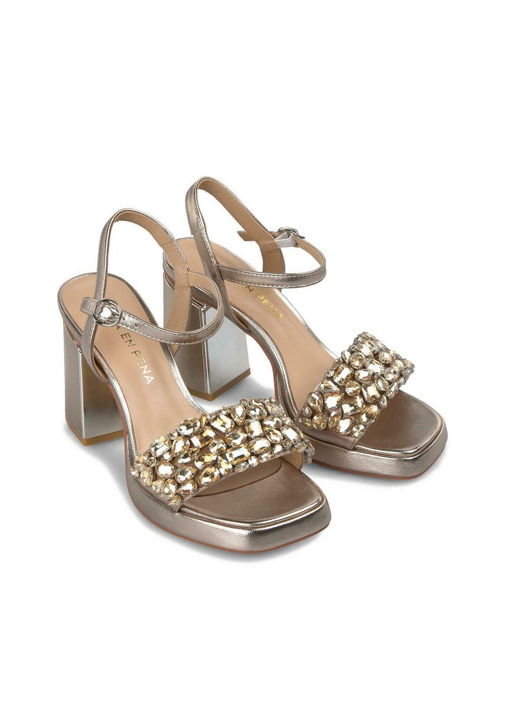 Босоножки на высоком каблуке BLOQUE DE Y CIERRE CON HEBILLA - Platform sandals Alma en Pena, цвет Bronce — фото 3