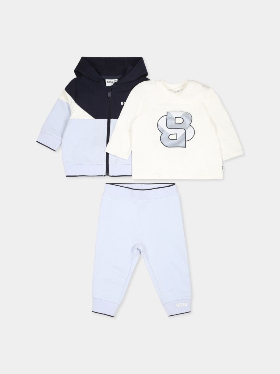 

BOSS Kidswear спортивный костюм с логотипом, синий