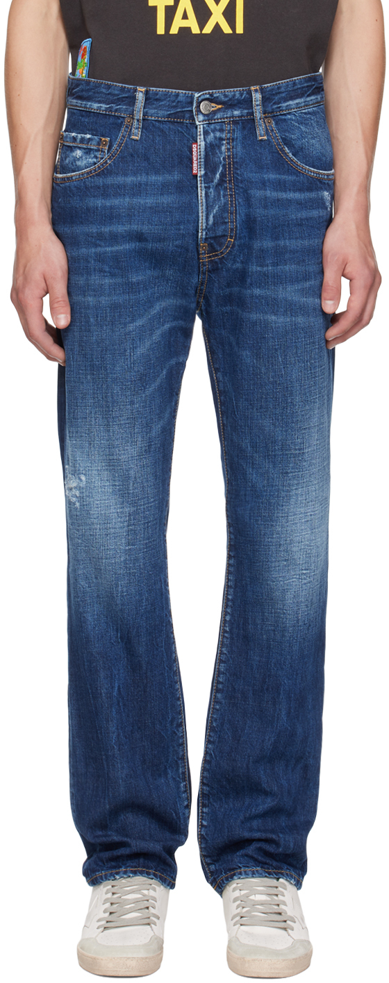 

Синие джинсы 642 Dsquared2, темно-синий