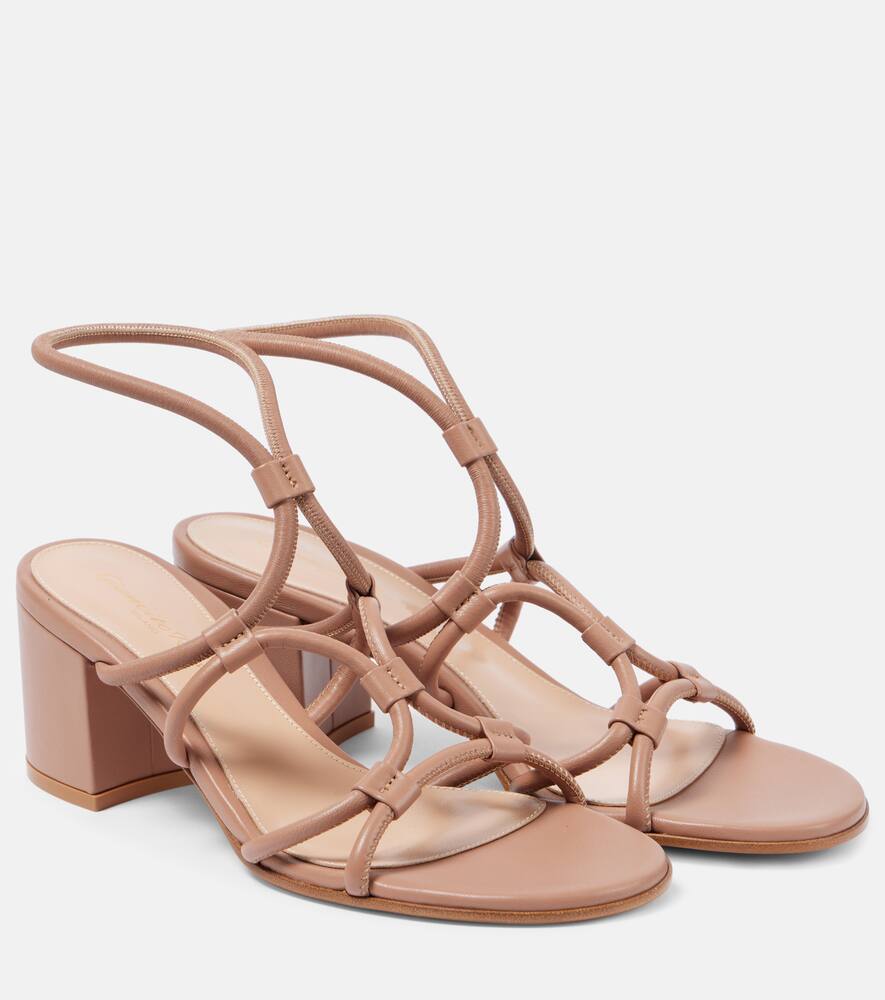 Кожаные сандалии cage 60 Gianvito Rossi, Praline