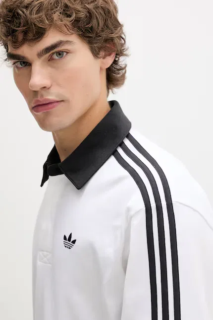 Лонгслив с принтом Adidas Originals, белый — фото 4