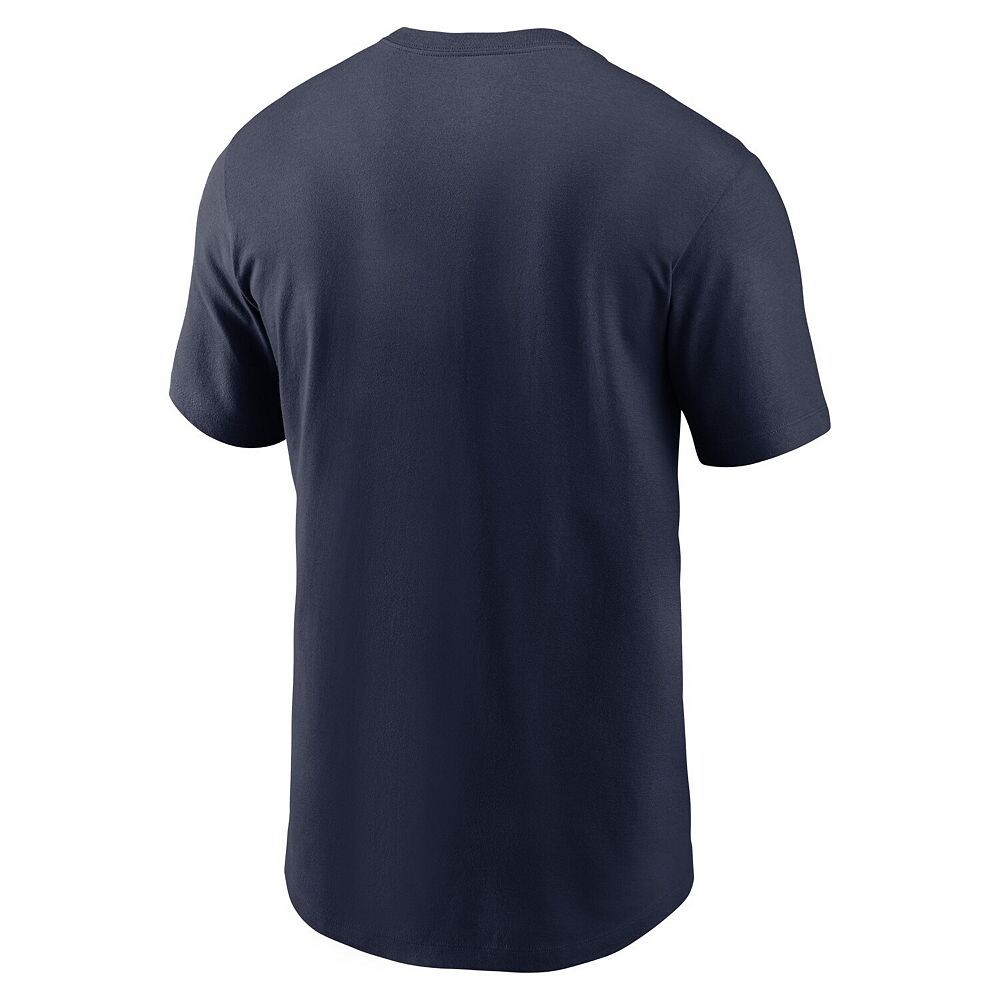 Мужская темно-синяя футболка Nike New England Patriots Primetime Wordmark Essential, цвет Pat Navy — фото 4