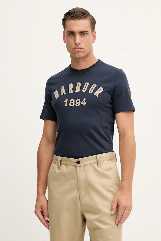 

Хлопковая футболка HOLLINS Barbour, темно-синий