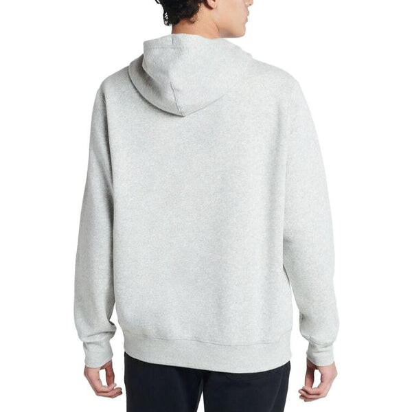 Толстовка Nike Sportswear Swoosh League Fleece Pullover Hoodie 'Light Grey Heather', серый — фото 2