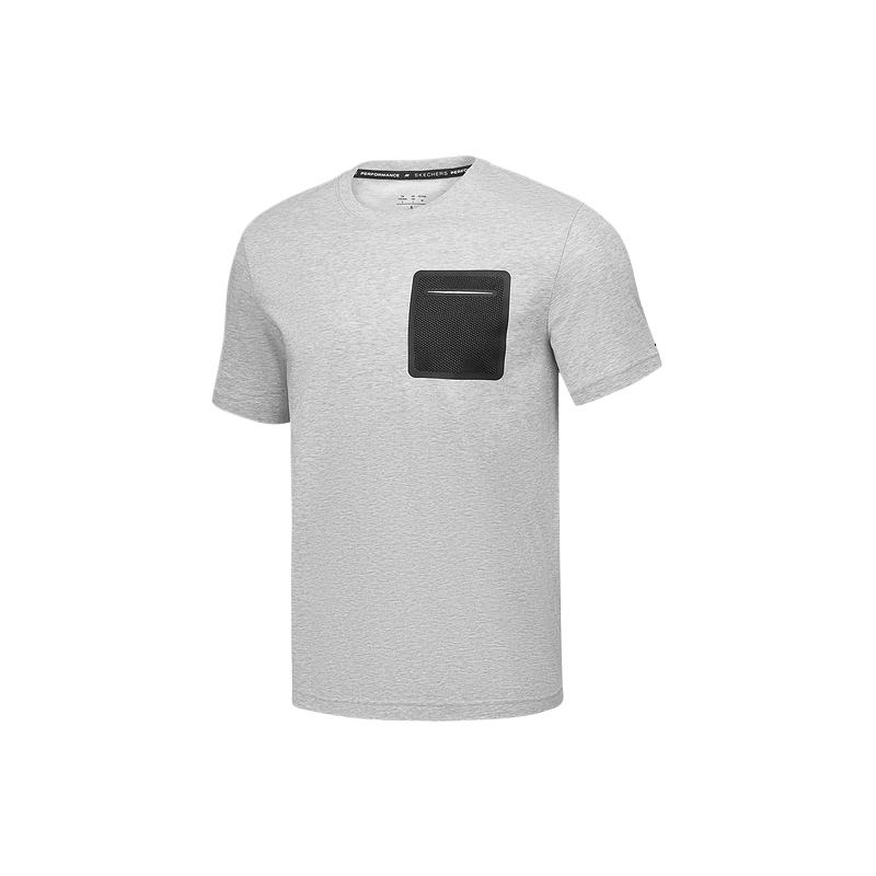 

Футболка мужская heather gray light gray 053 L Skechers, светло-серый