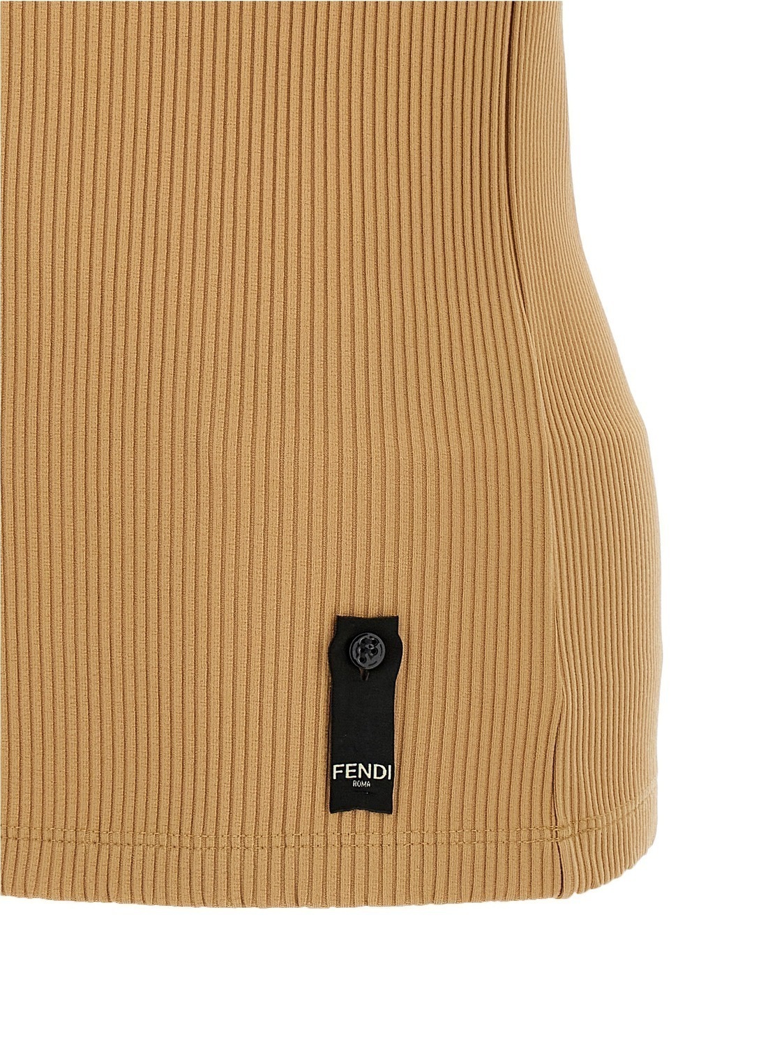 Майка «Fendi Crest» FENDI, бежевый — фото 4
