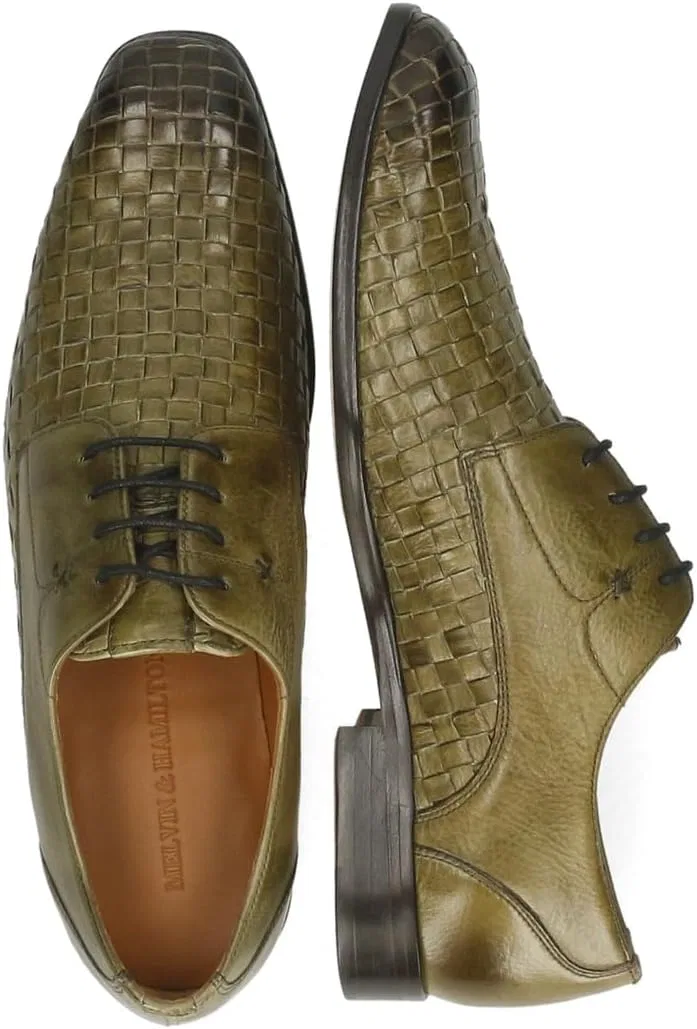Мужские туфли-дерби Melvin & Hamilton Elyas 4, Khaki — фото 2