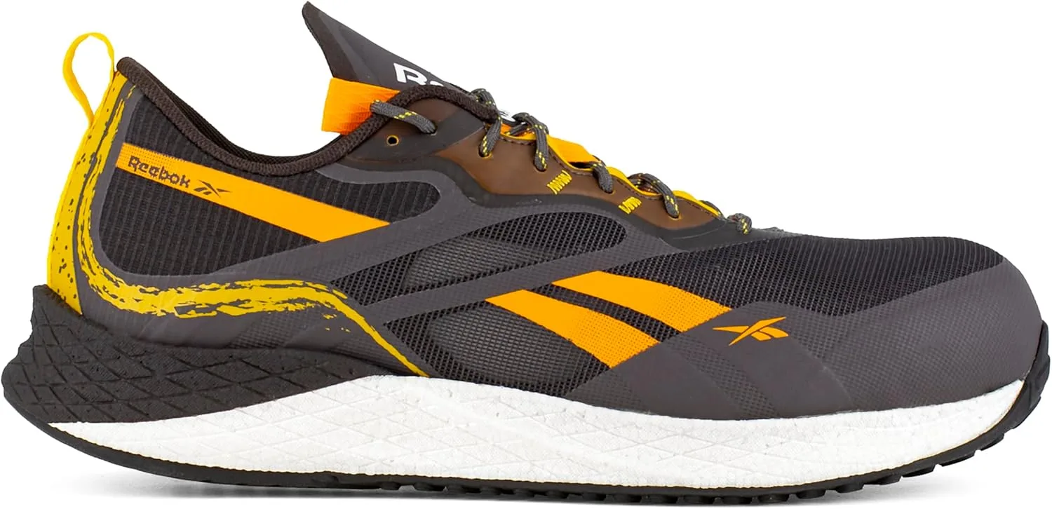 Рабочие ботинки Reebok Floatride Energy 3 Adventure Work Black с композитными носками для мужчин, черный/оранжевый — фото 3