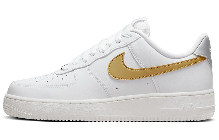 Nike Air Force 1 Low '07 белое металлическое золото (женские)