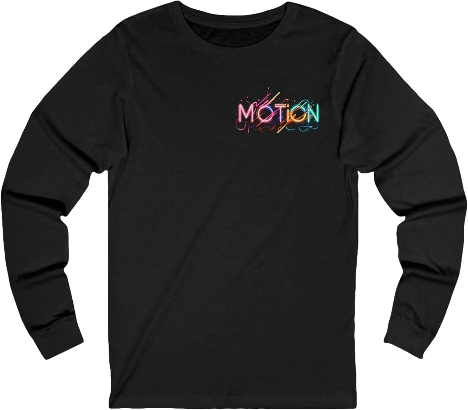 Футболка Motion Wear унисекс с длинным рукавом для активного образа жизни, тренировочная майка, фитнес-топ, спортивная одежда GENERIC, черный
