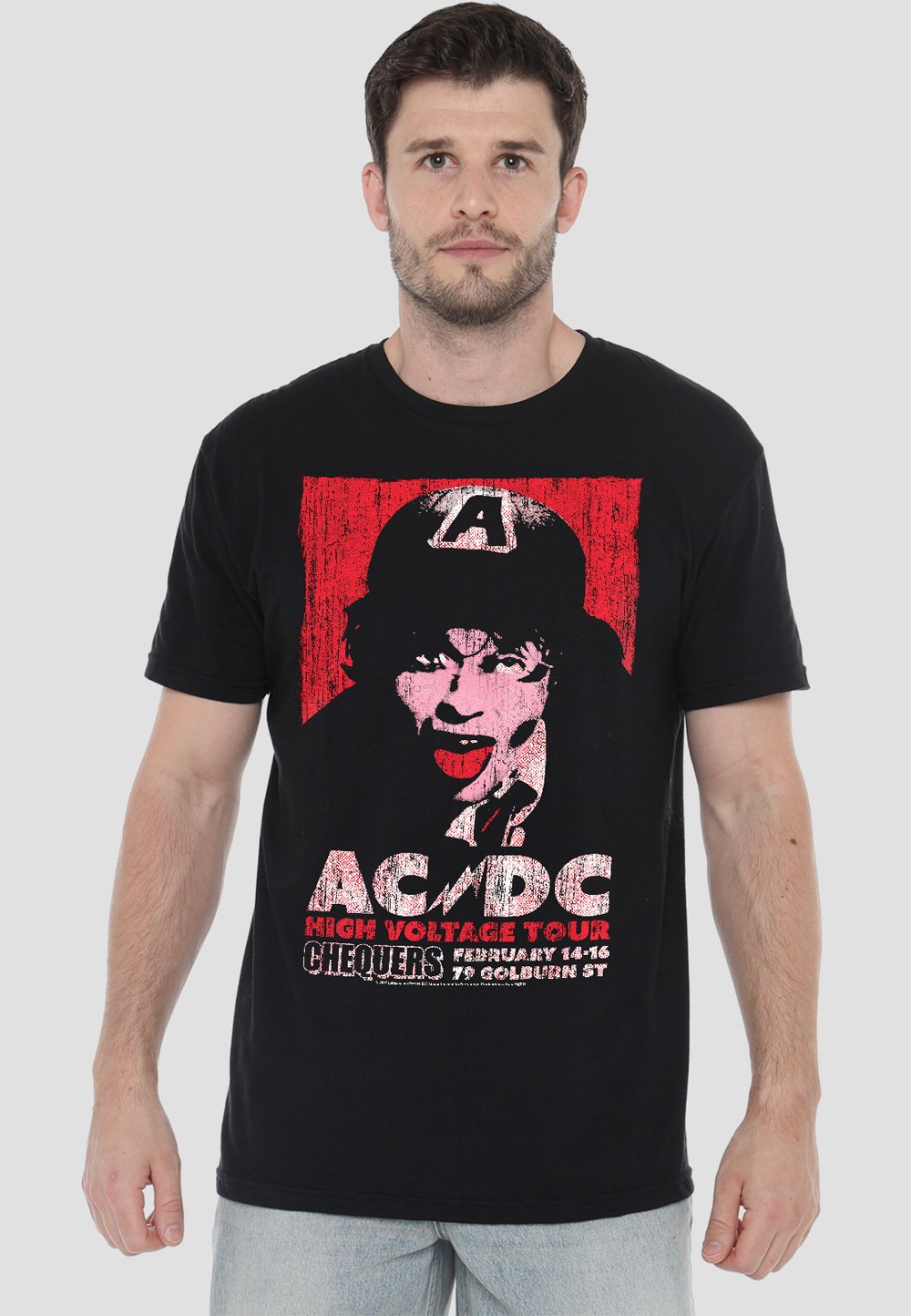 

Футболка с принтом AC DC HIGH VOLTAGE LIVE Cotton Soul, черный