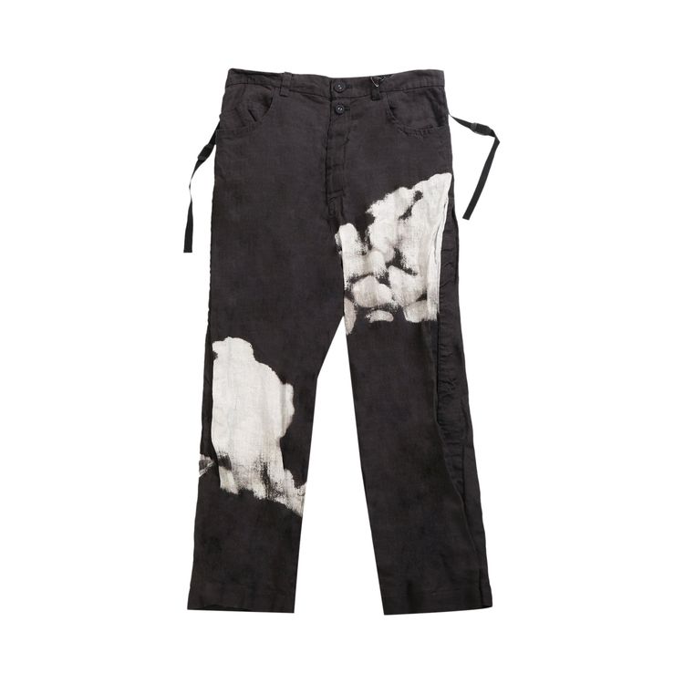 

Брюки Undercover Printed Linen Trousers 'Black Base', черный