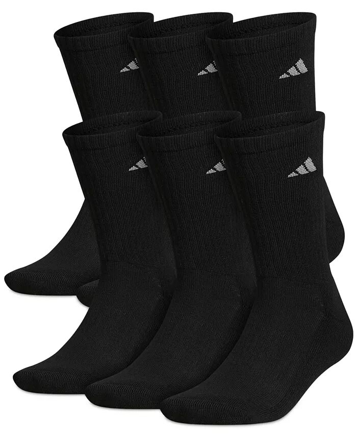 Мужские спортивные носки с мягкой подкладкой, 6 пар в упаковке adidas, черный — фото 3