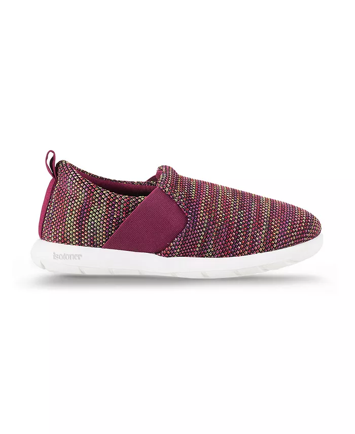 Женские спортивные слипоны Zenz from Isotoner Indoor/Outdoor Knit Lauren Isotoner Signature, розовый — фото 2