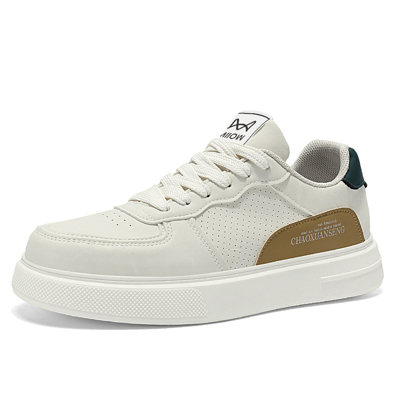 

MIIOW Антискользящие износостойкие низкие скейтерские кроссовки мужские Box - бежево-зеленые, цвет Beige Green