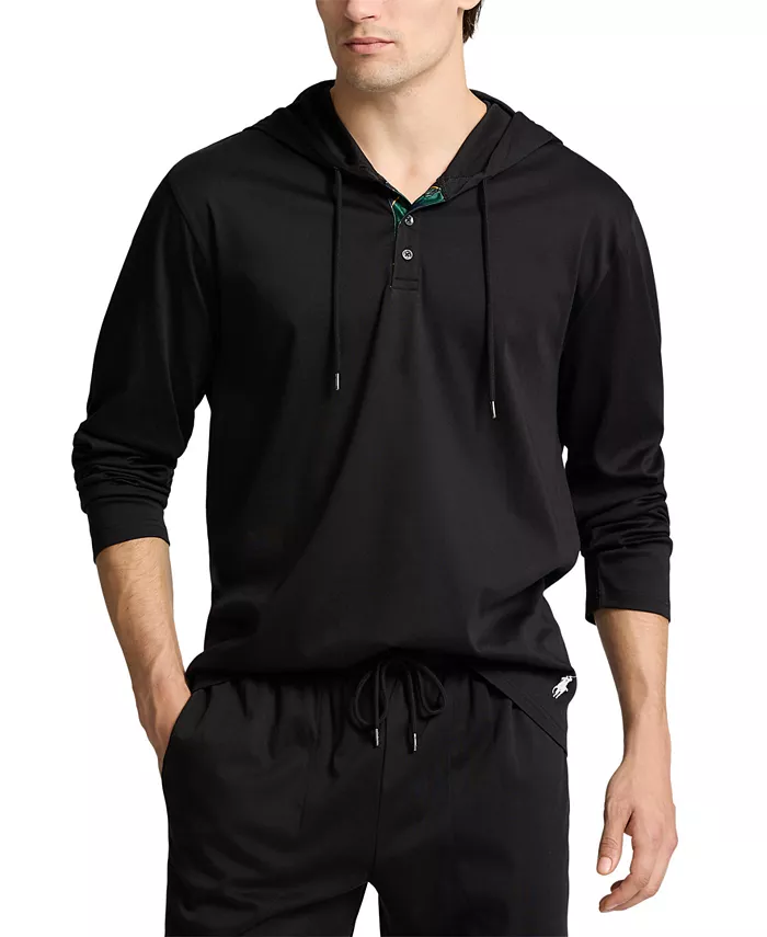 

Мужская хлопковая толстовка для сна Polo Ralph Lauren, черный