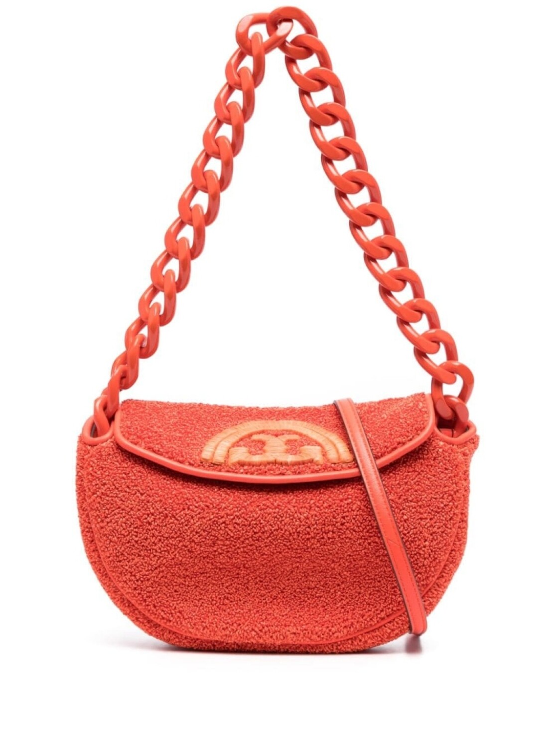 

Tory Burch мини-сумка на плечо Fleming Soft, оранжевый