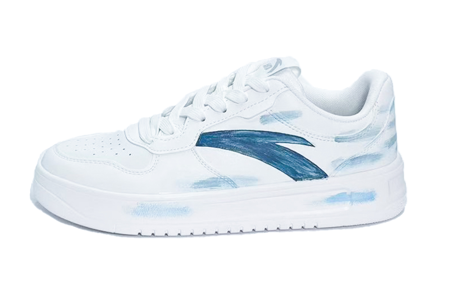 

Антискользящие амортизирующие низкие скейтерские кроссовки Anta Men's White Blue