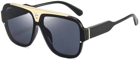 

Модные винтажные солнцезащитные очки в крупной квадратной оправе для женщин и мужчин, дорожные солнцезащитные очки, женские солнцезащитные очки UV400 MTZJH, Black Black